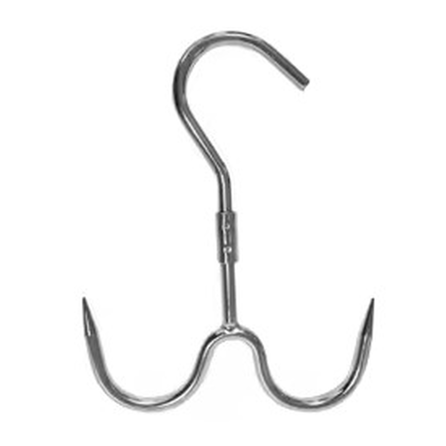 Prof S/S Double Meat Hanger  8mm 23cm Chrome 304