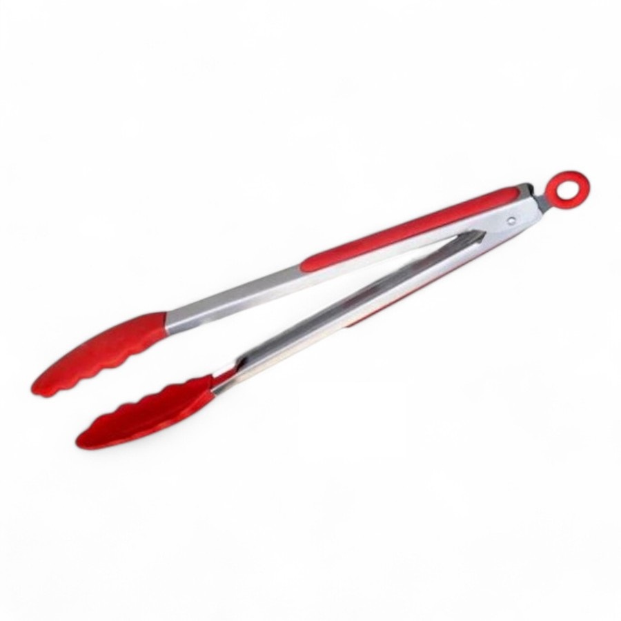 Silicone Tongs Red 12