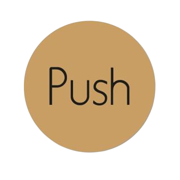 Push 75mm Diameter Door Disc Gold Ds117