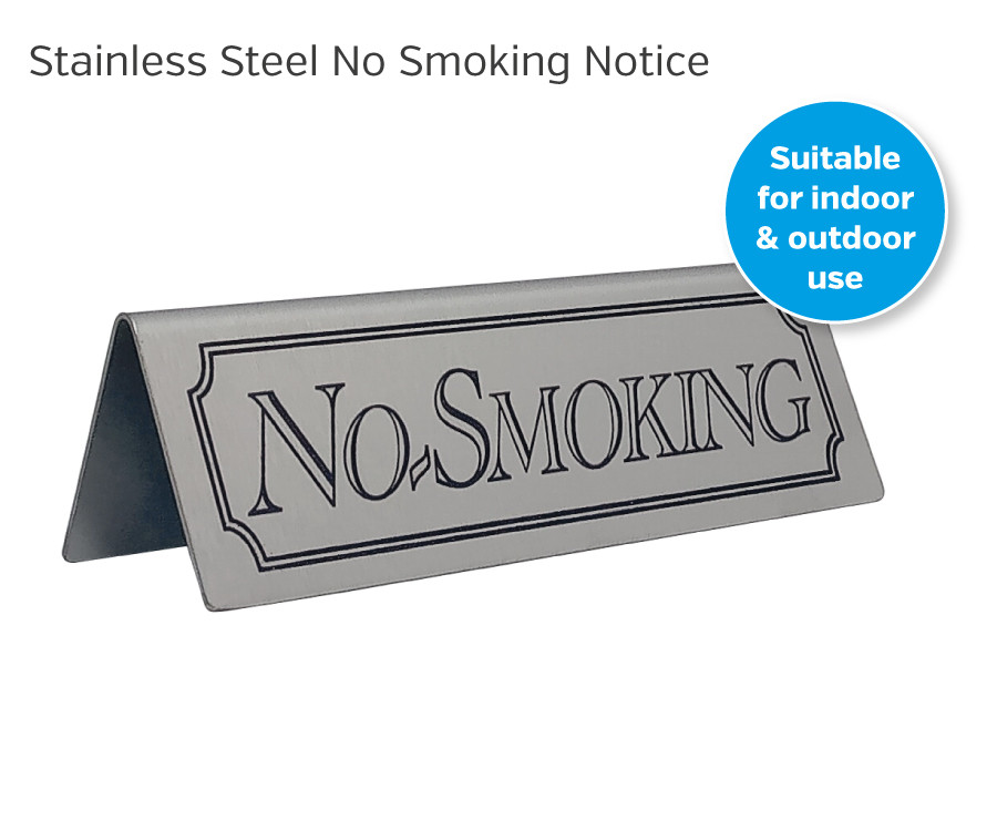 S/S No Smoking Notice 40x120mm St002