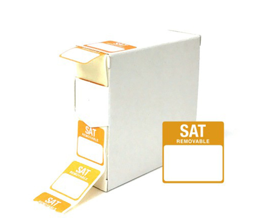 Saturday 25x25mm Food Labels. 1000 Per Roll Dy049