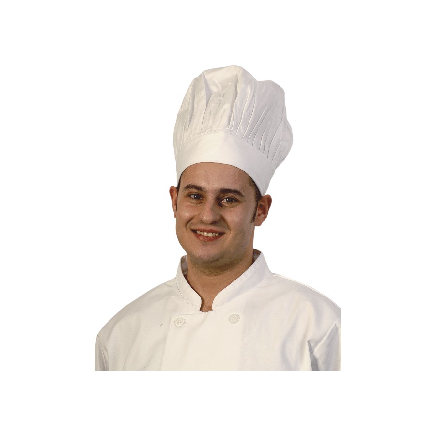 Tall Chef Hat White H010