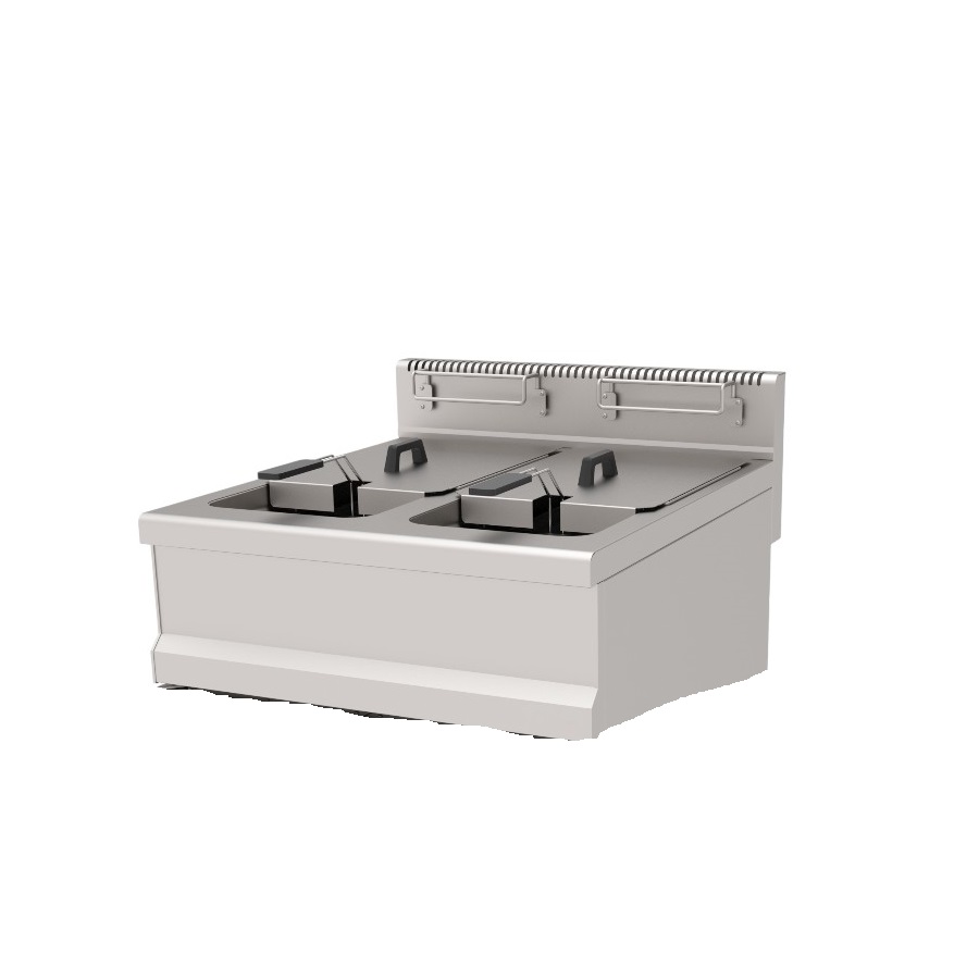Fryer Y Double Tang S/S 18+18L Kw Gas. Table Top 80x90x30 Agf 890