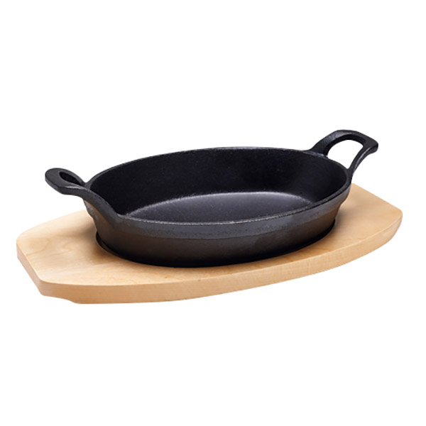 Cast Iron Oval Sizzle Dish 21 x 15cm 7114