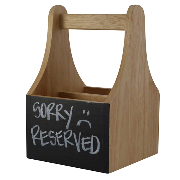 Naturals Caddy With Chalkboard-2 Compartments Rwcd2