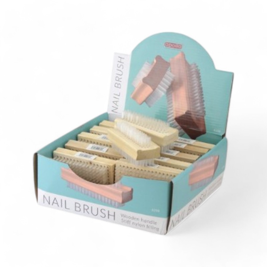 Slapsh Nail Brush Wood 2 Sided 6208