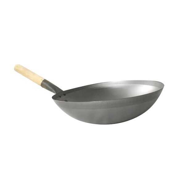 Oriental Wok With Wooden Handle 30cm Cw30