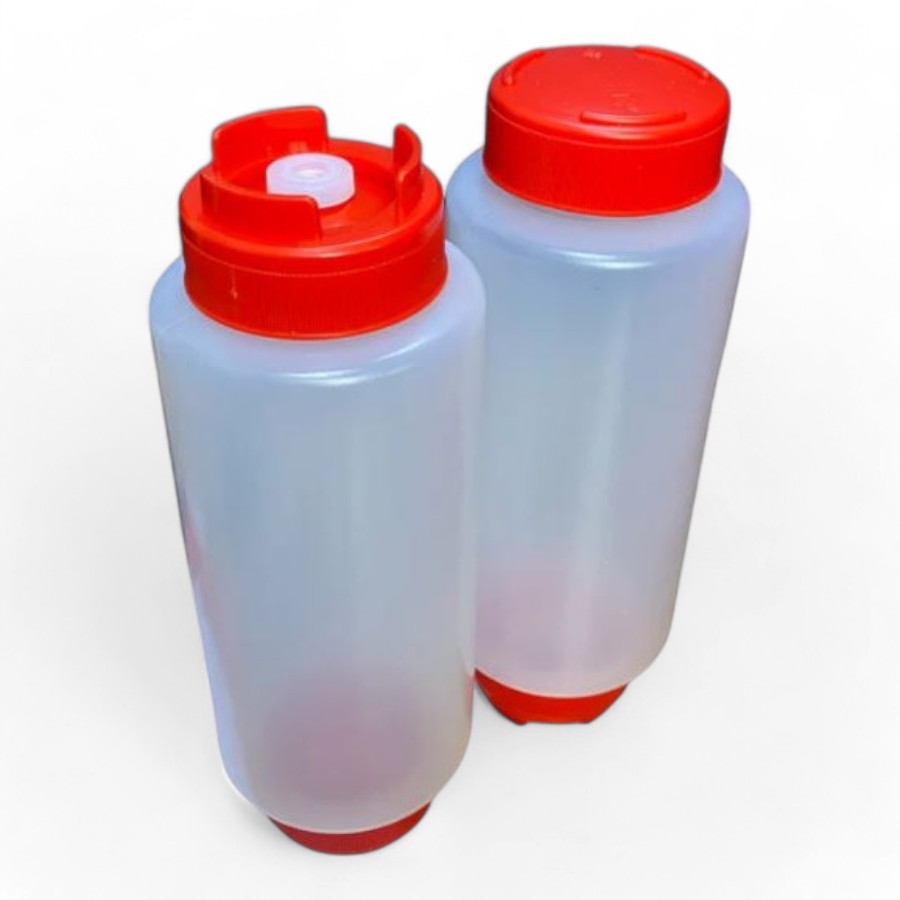 Sauce Bottle - Silicone Anti Drip Tip 24 Oz Red 7825