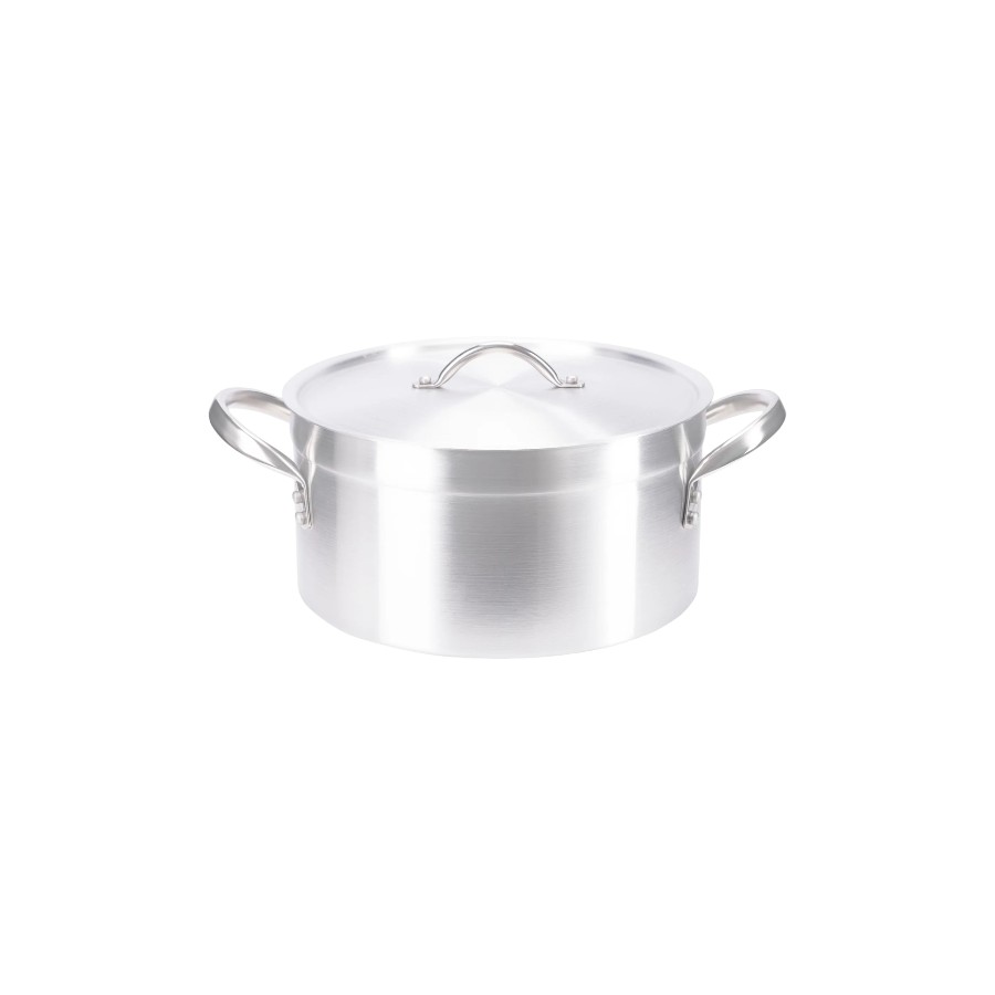 28cm Aluminium Low Sauce Pot with Lid