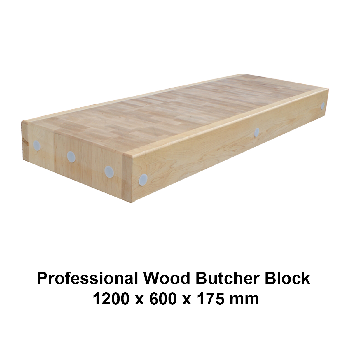Professional Wood Butcher Block 1200x600x175mm