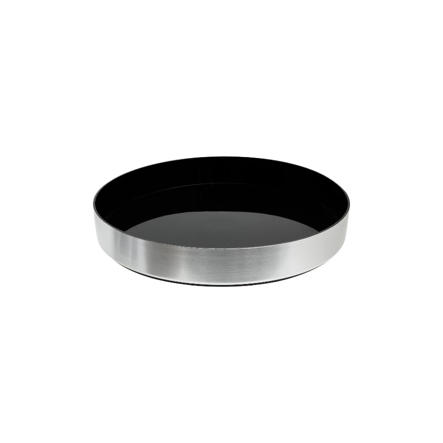 330mm Round Brushed Aluminium Effect Non Slip Tray