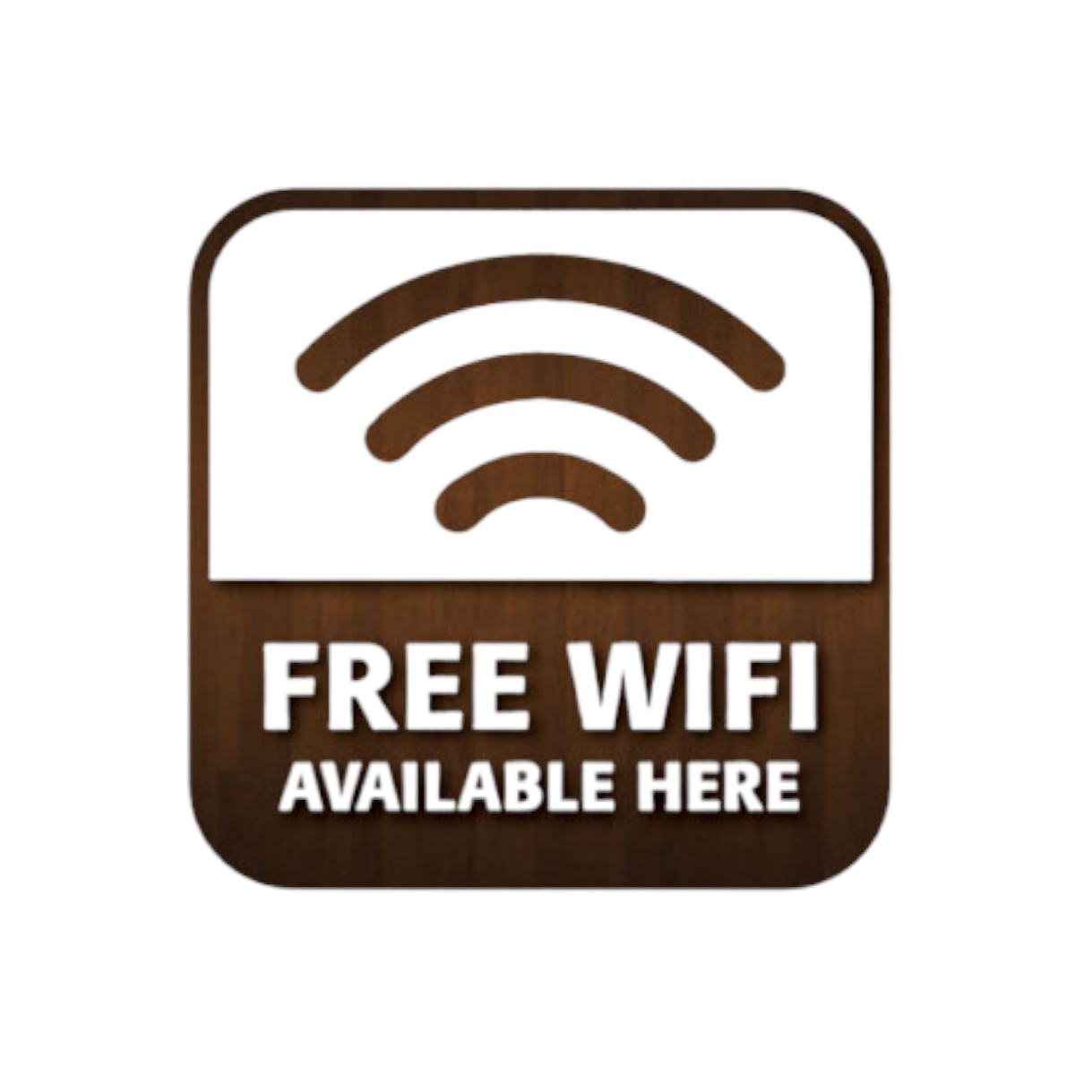 Free Wifi Window Sticker. 80x80mm Ca001