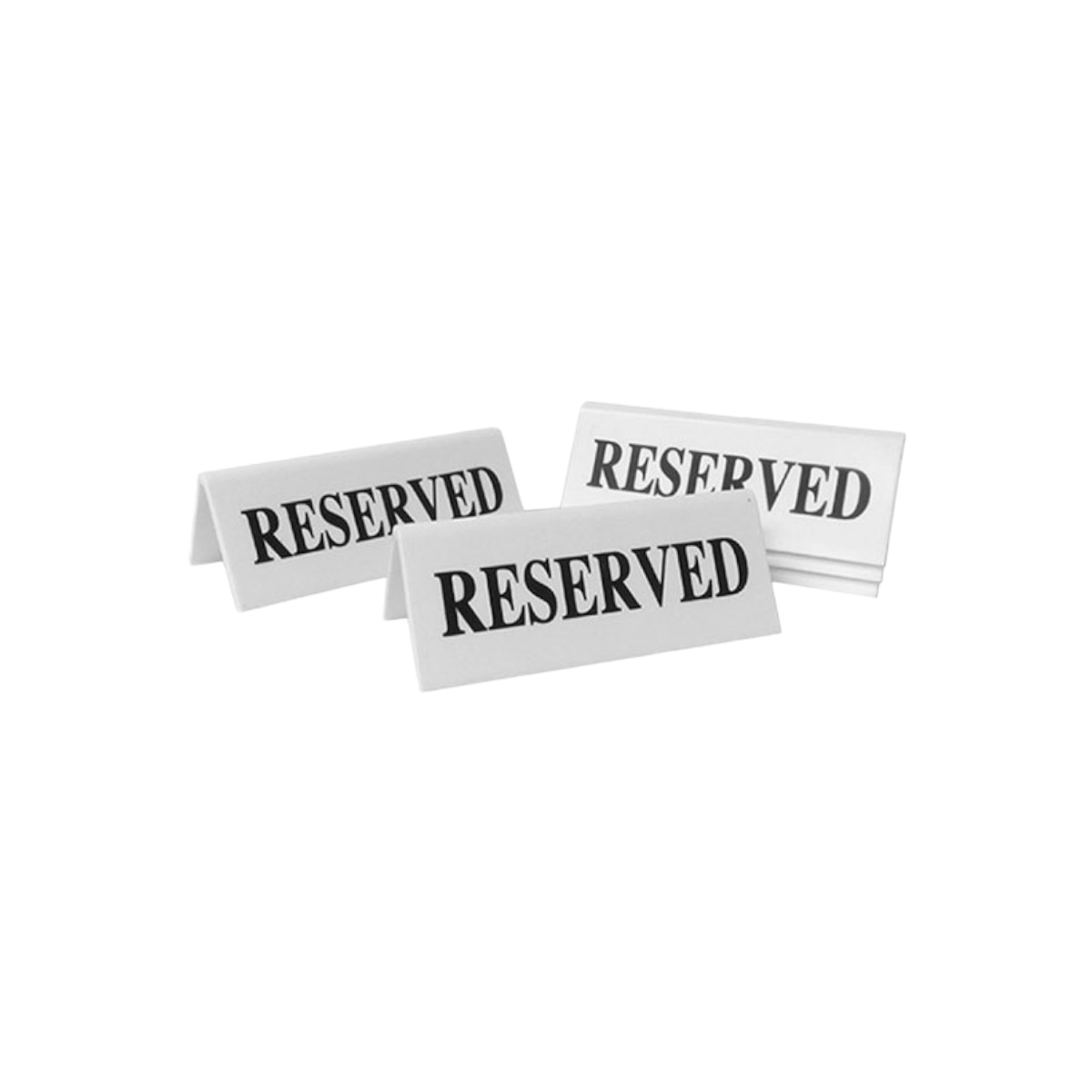 White Reserved Notice 45x110mm Ttw01