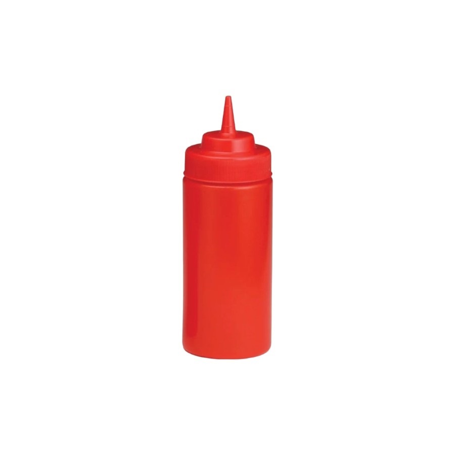 32 Oz Sauce Dispenser - Wide Mouth Red 7596