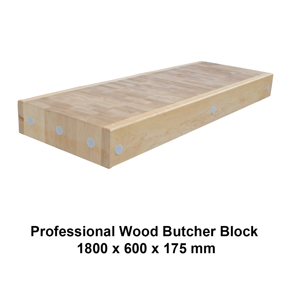 Professional Wood Butcher Block 1800x600x175mm