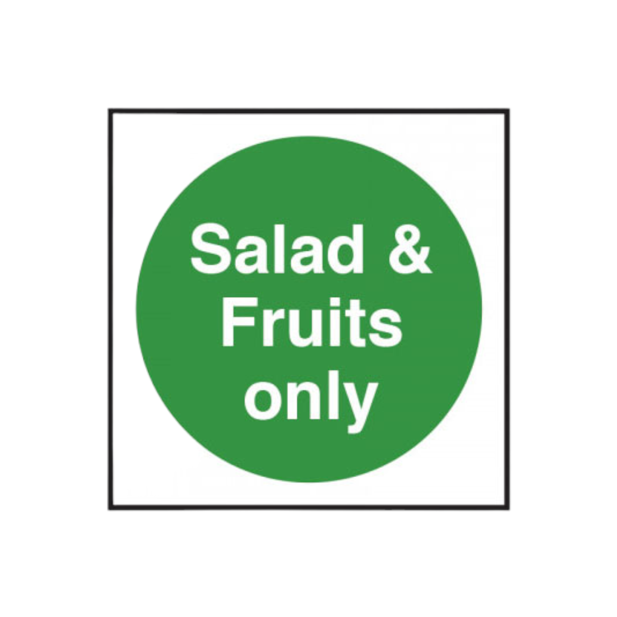 Salad & Fruits Only Notice 10x10cm Cs106