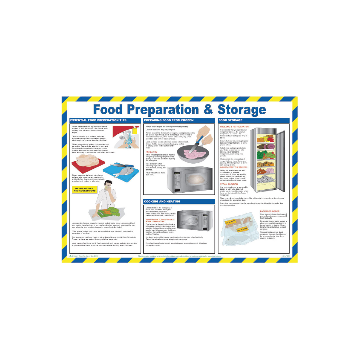 Food Preparation And Storage Poster -A790  Hsp19