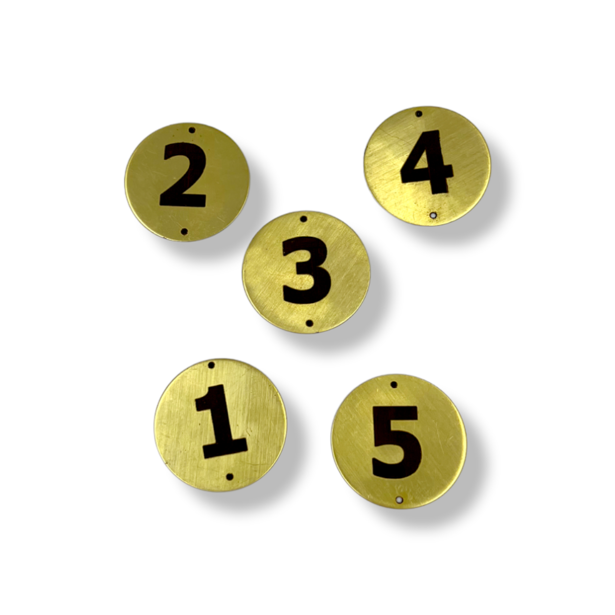 Table Number Brass 1 To 5