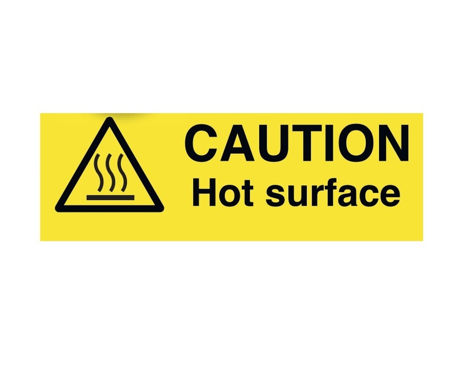 Caution Hot Surface Safety Sign - Cs050