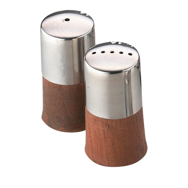 Condiment Set Wood Base 1602