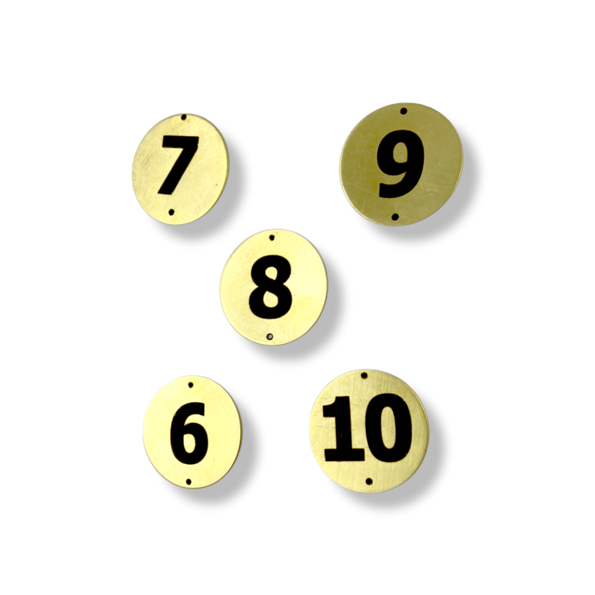 Table Number Brass 6 To 10