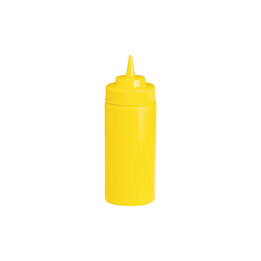 32 oz Sauce Dispenser Yellow- Wide Mouth