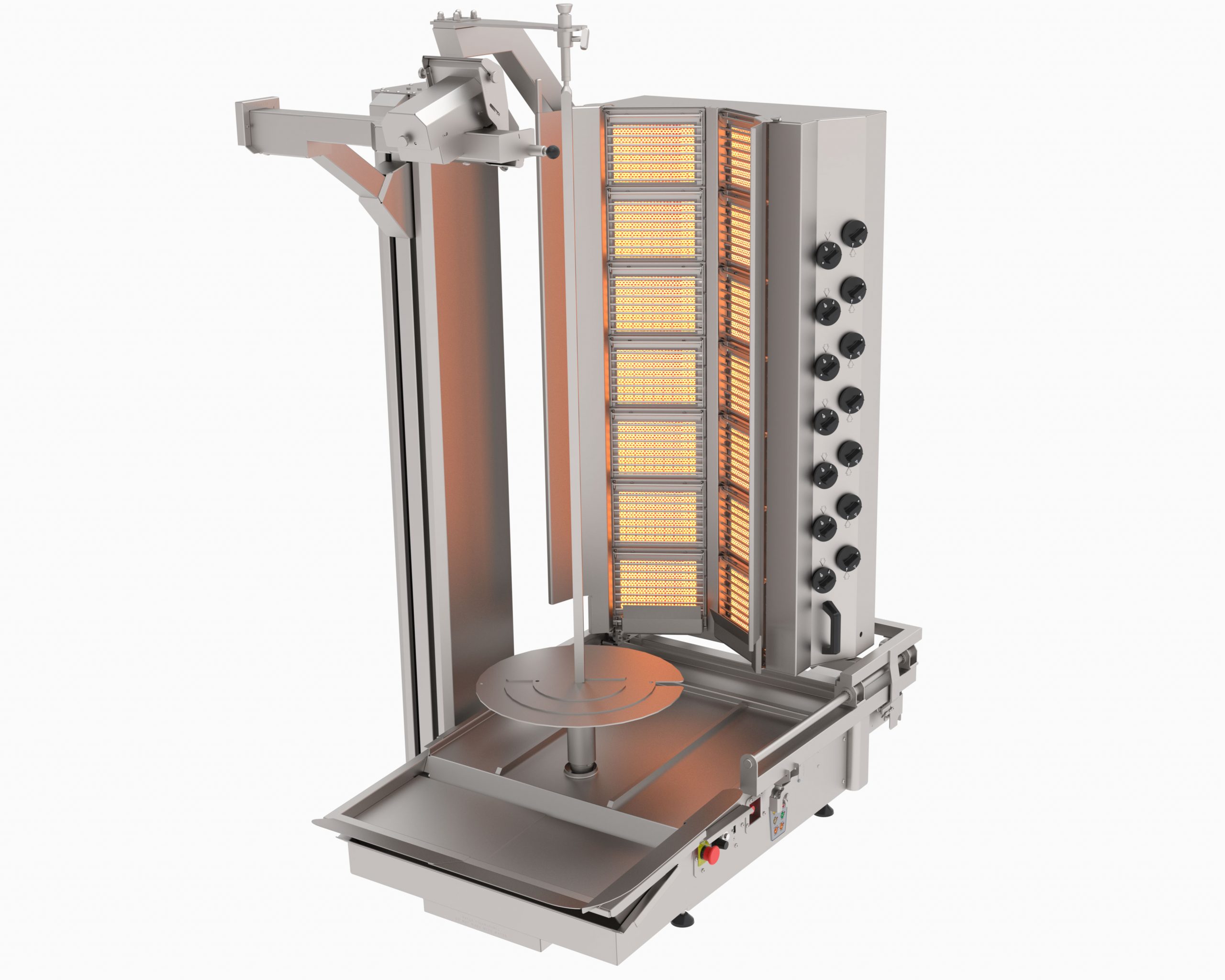 Doner Machine Robot5 With Stand S/S 14 Burner Gas 
