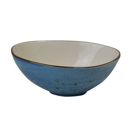 Rustic Shaped Bowl- Ocean Mist El23Om