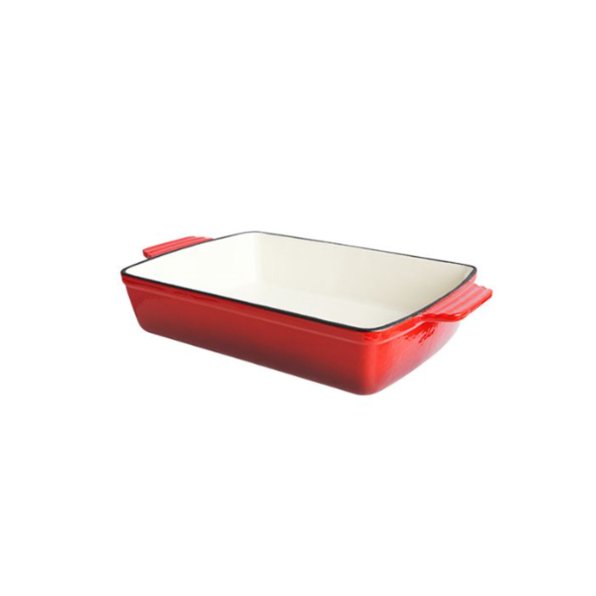 Red Cast Iron Rectangular Dish 28cm - CST28R