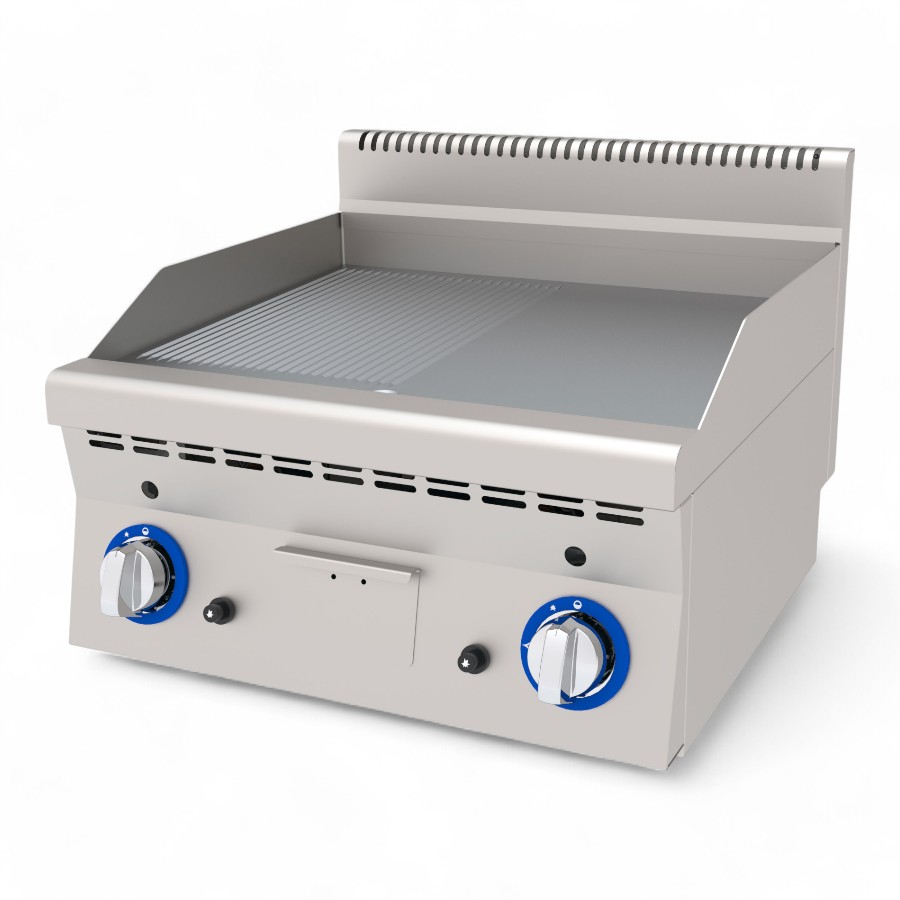 Grill I Flat+Ribbed Gas S/S Table Top 60x60x30cm Agfgi 660