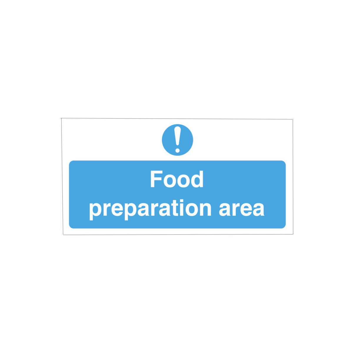 Food Preparation Area Notice - Cs030