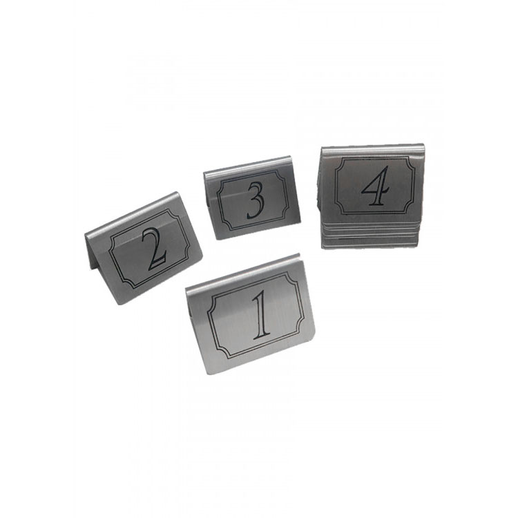 Table Number Set Stainless Steel 1 To 10 - ST0110