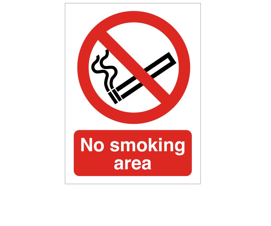 No Smoking Area Text And Symbol Ps008