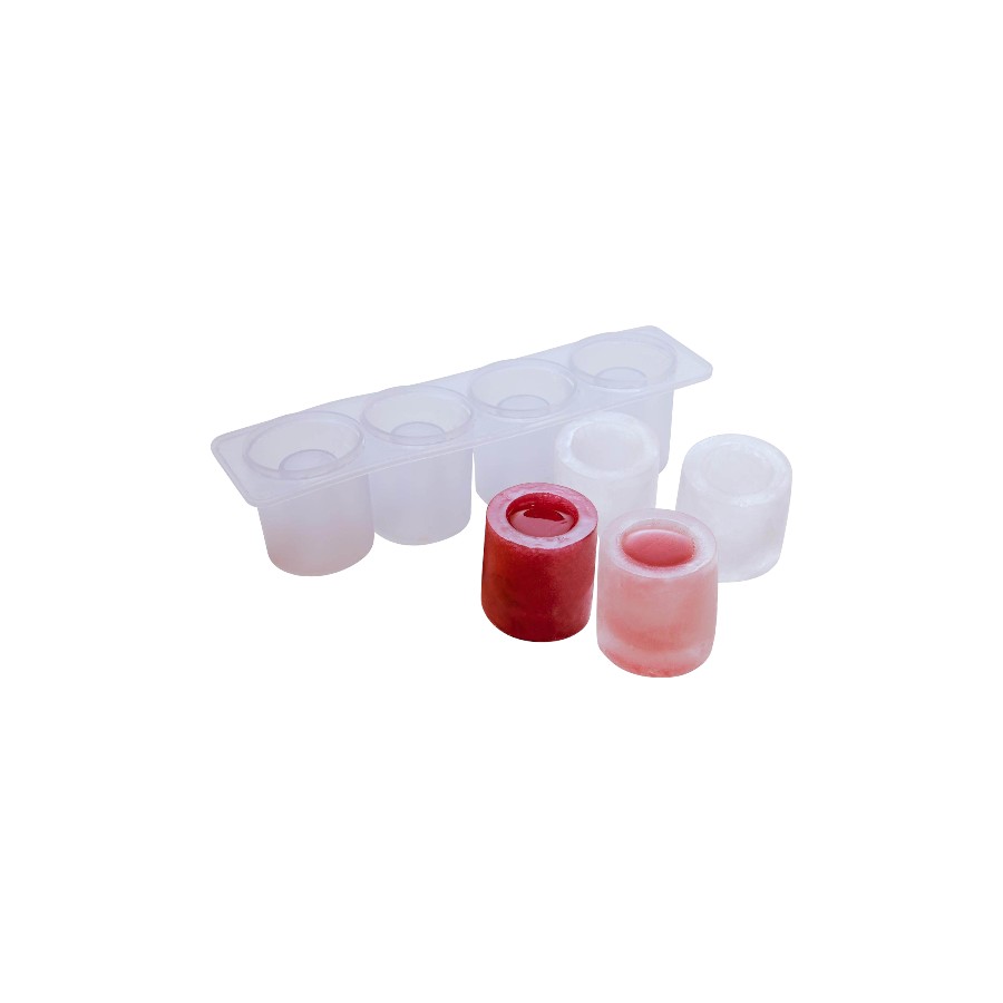 4 Section Silicone Ice Shot Glass Mould 3352