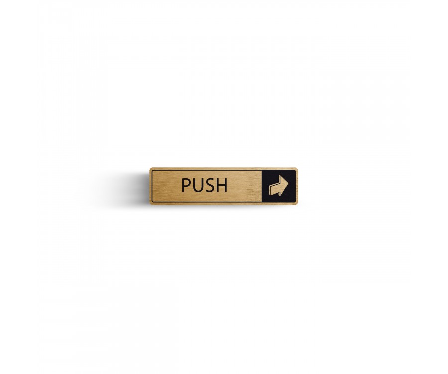 Push Horizontal With Symbol Door Dm035