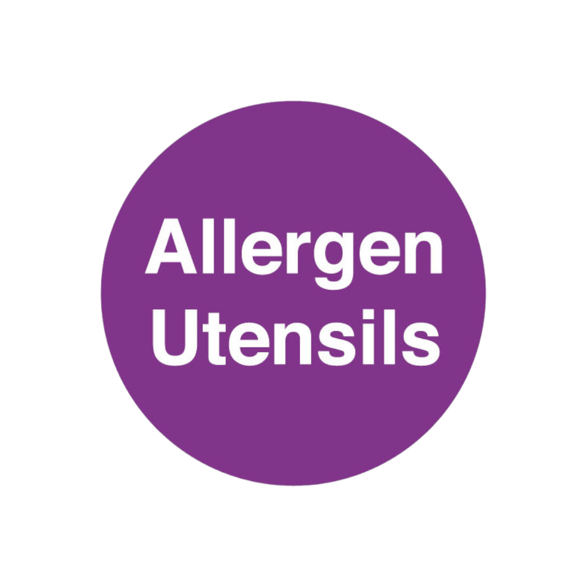 Allergen Utensils Sticker To Aid With Allergy Awareness & Food Preparation Fan055