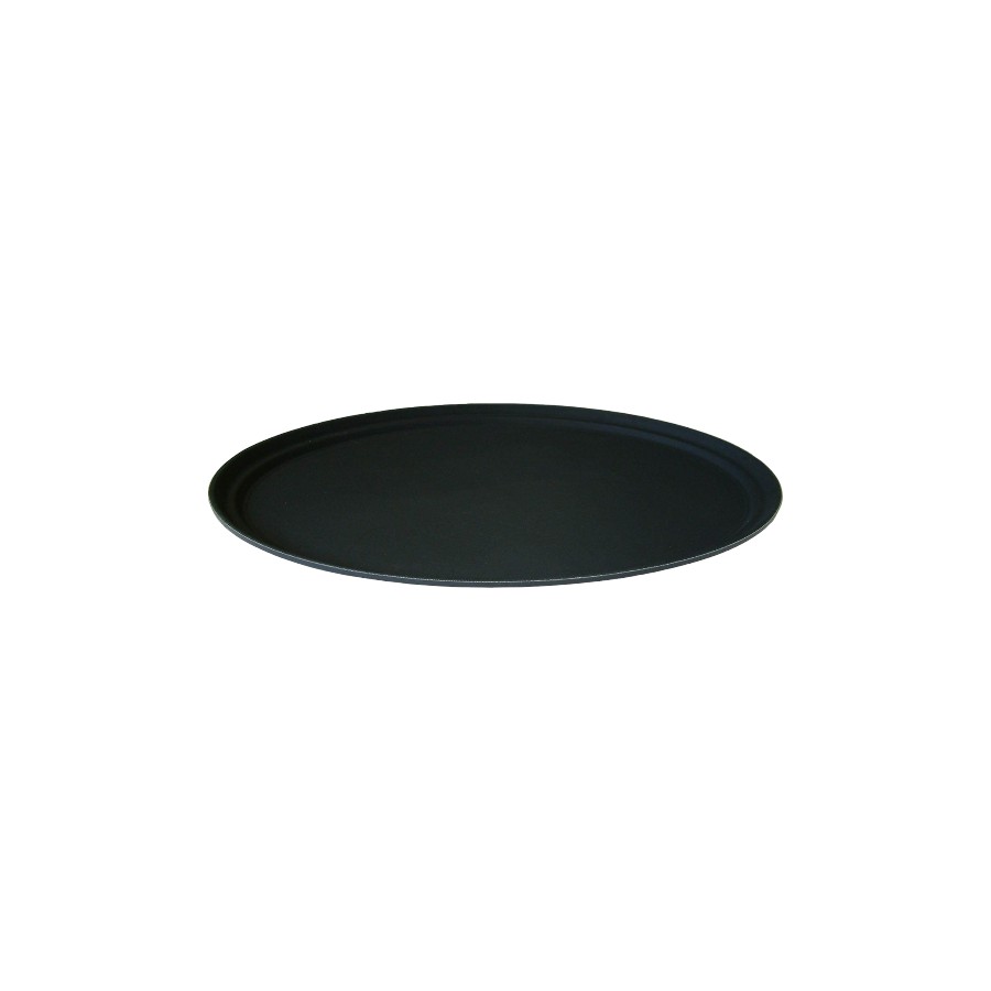 27″ 67.5cm Oval Black Non Slip Tray 3594