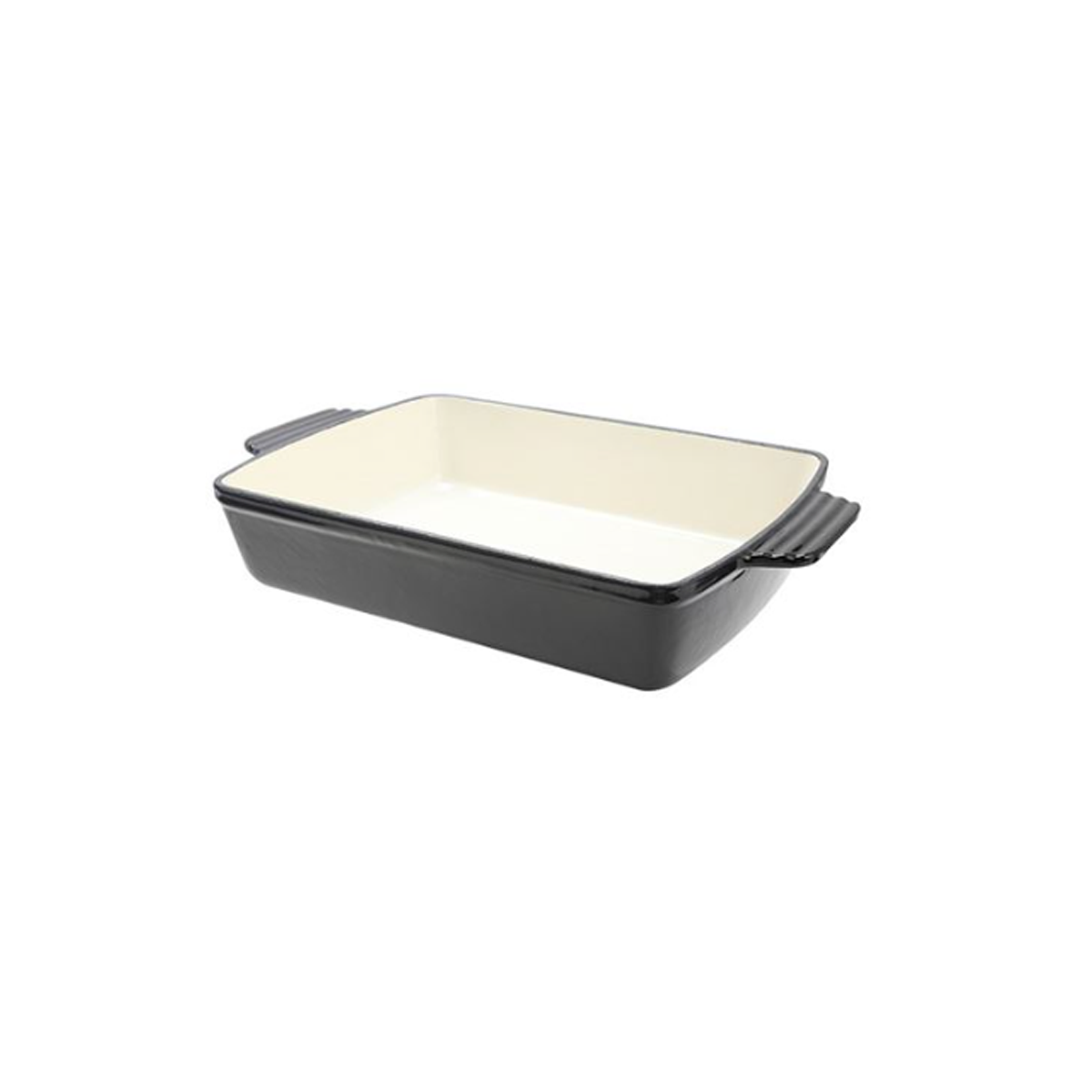 Black Cast Iron Rectangular Dish 28x22x6.5cm 2L Cst28K