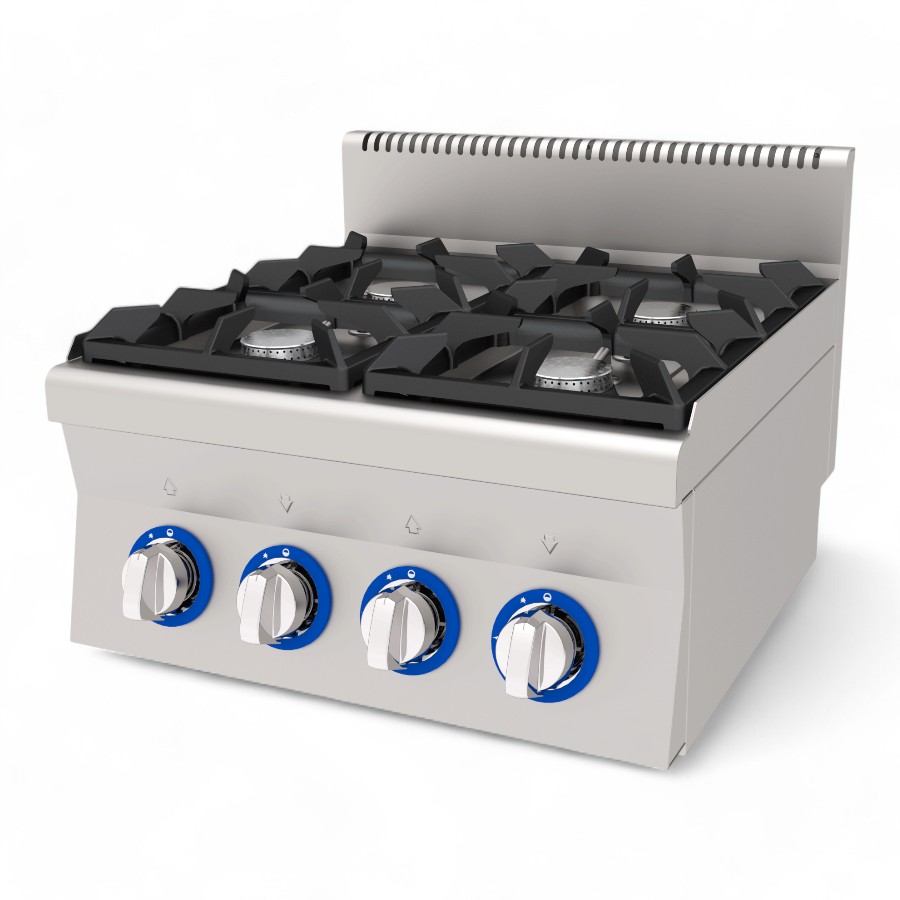 Cooker Gas 4x5Kw Burner S/S Table Top 60x70x30cm 20Kw Ago 670