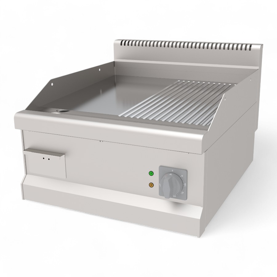 Grill L Flat+Ribbed Electric S/S Table Top 60x70x30cm Aefgi 670